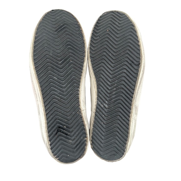 Golden Goose Denim Trimmed Snakeskin Leather Superstar Sneakers Gray Purple - Picture 11 of 11